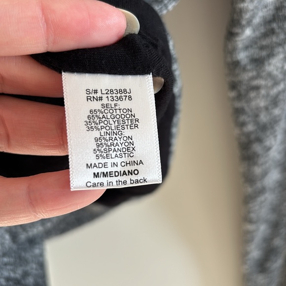 LOVE TREE Knit Asymmetrical Zip Moto Jacket Blazer Women's M Gray Marled - Picture 4 of 9